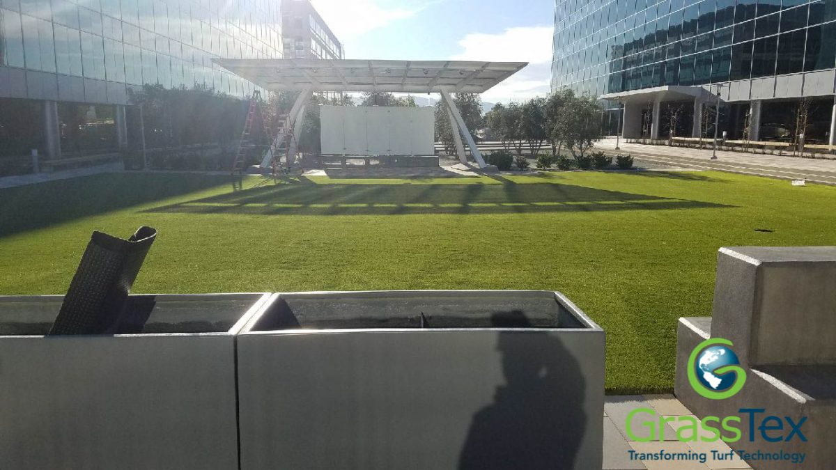 America Center office complex installation by Replicated Grass Systems